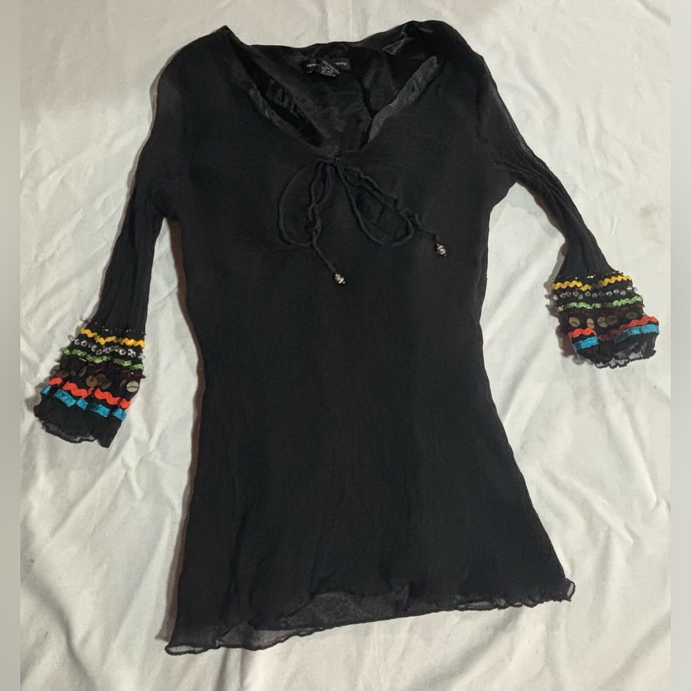 Spenser Jeremy Black Silk Top